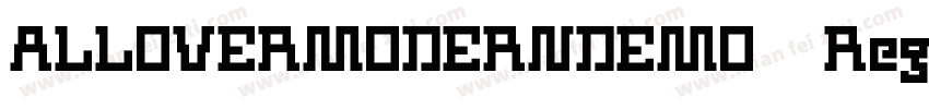 ALLOVERMODERNDEMO Regular字体转换